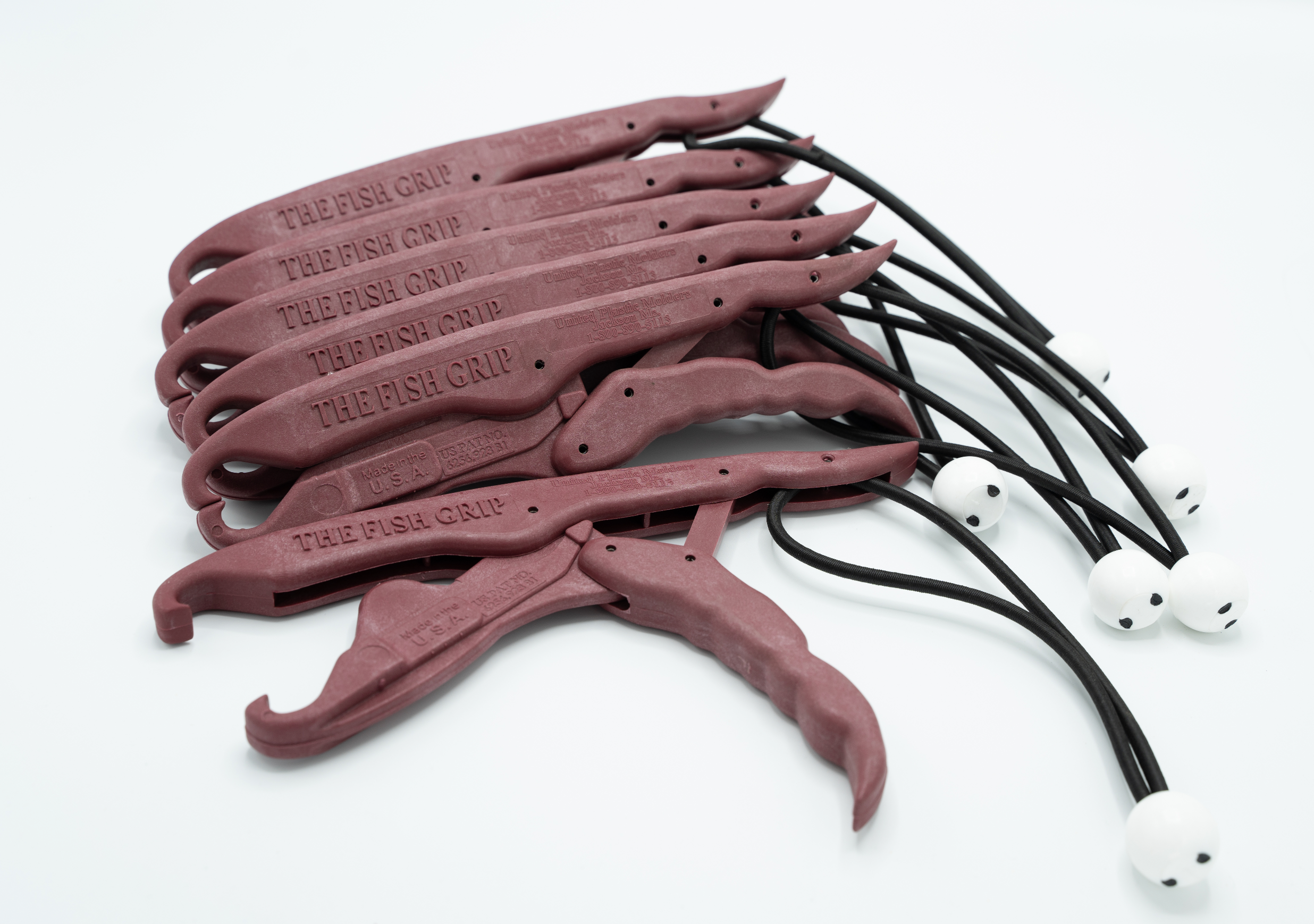 The Fish Grip - Maroon with Lanyards - Pack of Six